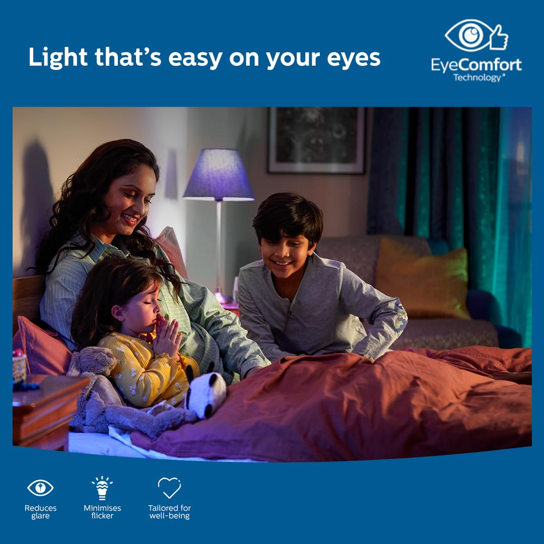 Philips 9W E27 cool white LED bulb for bright and energy-efficient home lighting.